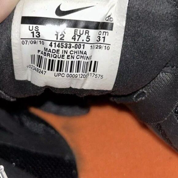 Nike Men's US Size 13 Zoom Rival D Black Orange Spike Track Shoes 414533-001 - Picture 9 of 12